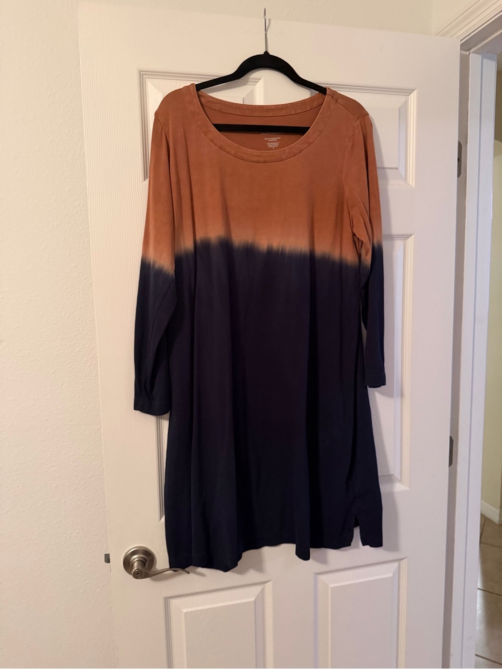 J. Jill Rust to Navy Ombre Long Sleeve Dress